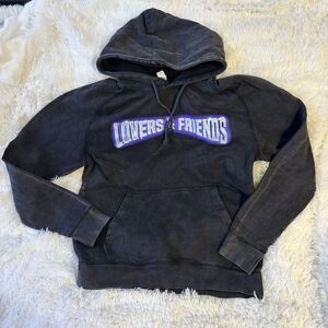 Lovers & Friends Festival 2024 Distressed Gray Lineup Hoodie RARE LARGE NEW